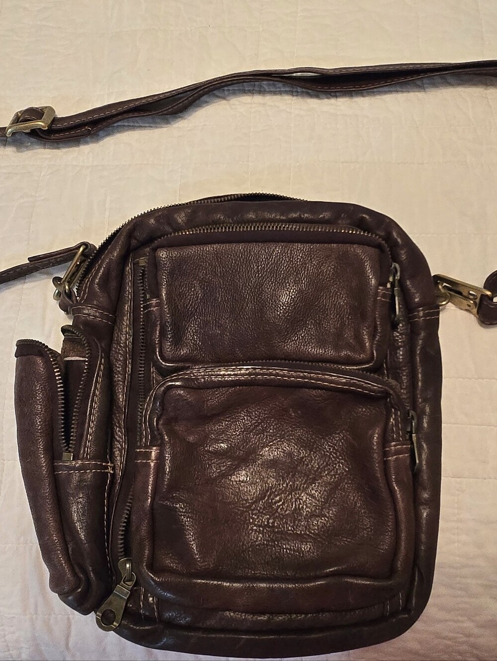 Sundance Vintage Brown Leather Purse Crossbody/Convertible Backpack Fabulous!